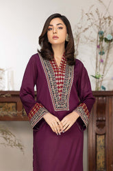 2-PC Embroidered Silk Shirt with Qlot Trouser CNP22-22-S-A